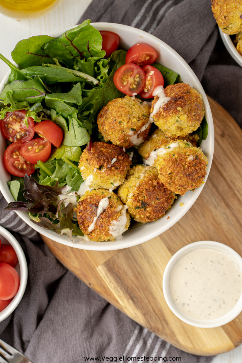 Falafel Balls & Bowl Recipe - Veggie Homesteading